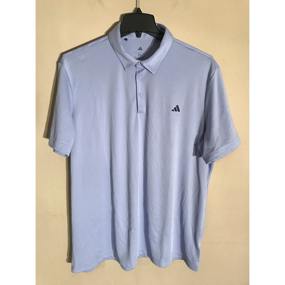 Adidas Polo Shirt Mens XXL‎ 2XL Solid Logo Performance Stretch Wicking Golf